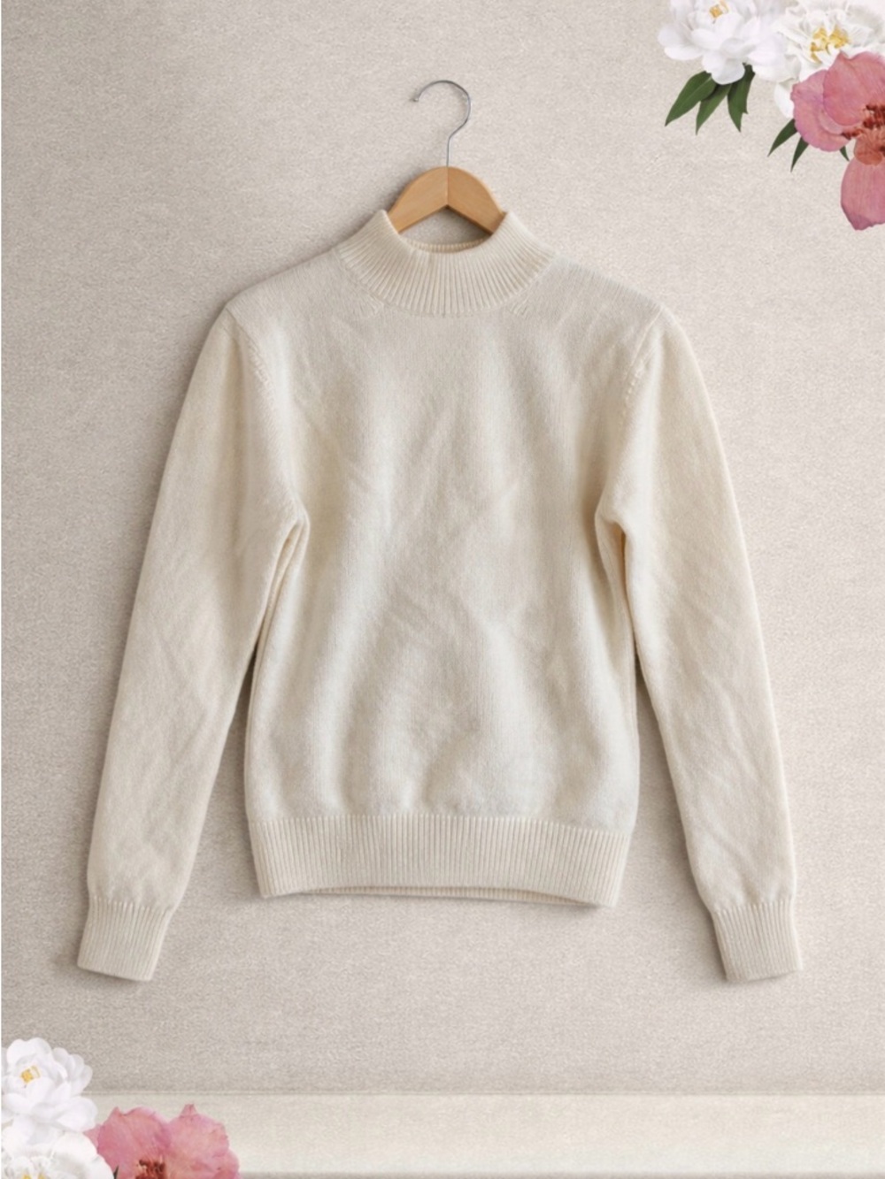 White Knit Sweater Ragan (S)